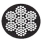 Cable de Acero 7x19 Galvanizado con Forro Nylon Negro